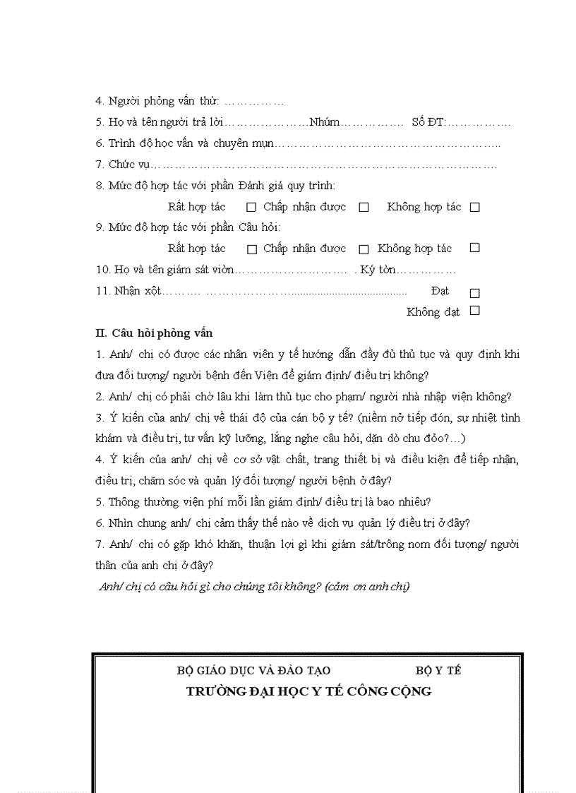 image for page Mô tả thực trạng và một số yếu tố ảnh hưởng đến việc thực hiện quy trình tiếp nhận, điều trị, chăm sóc và quản lý người bệnh tại Viện Giám định Pháp y Tâm thần Trung ương