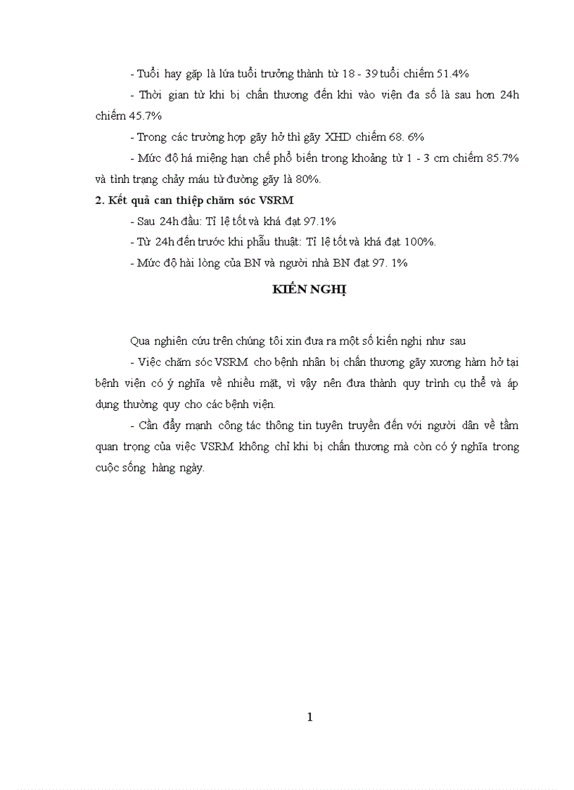 image for page Nhận xét tình trạng vệ sinh răng miệng và đánh giá hiệu quả can thiệp vệ sinh răng miệng cho bệnh nhân gãy xương hàm hở trước phẫu thuật