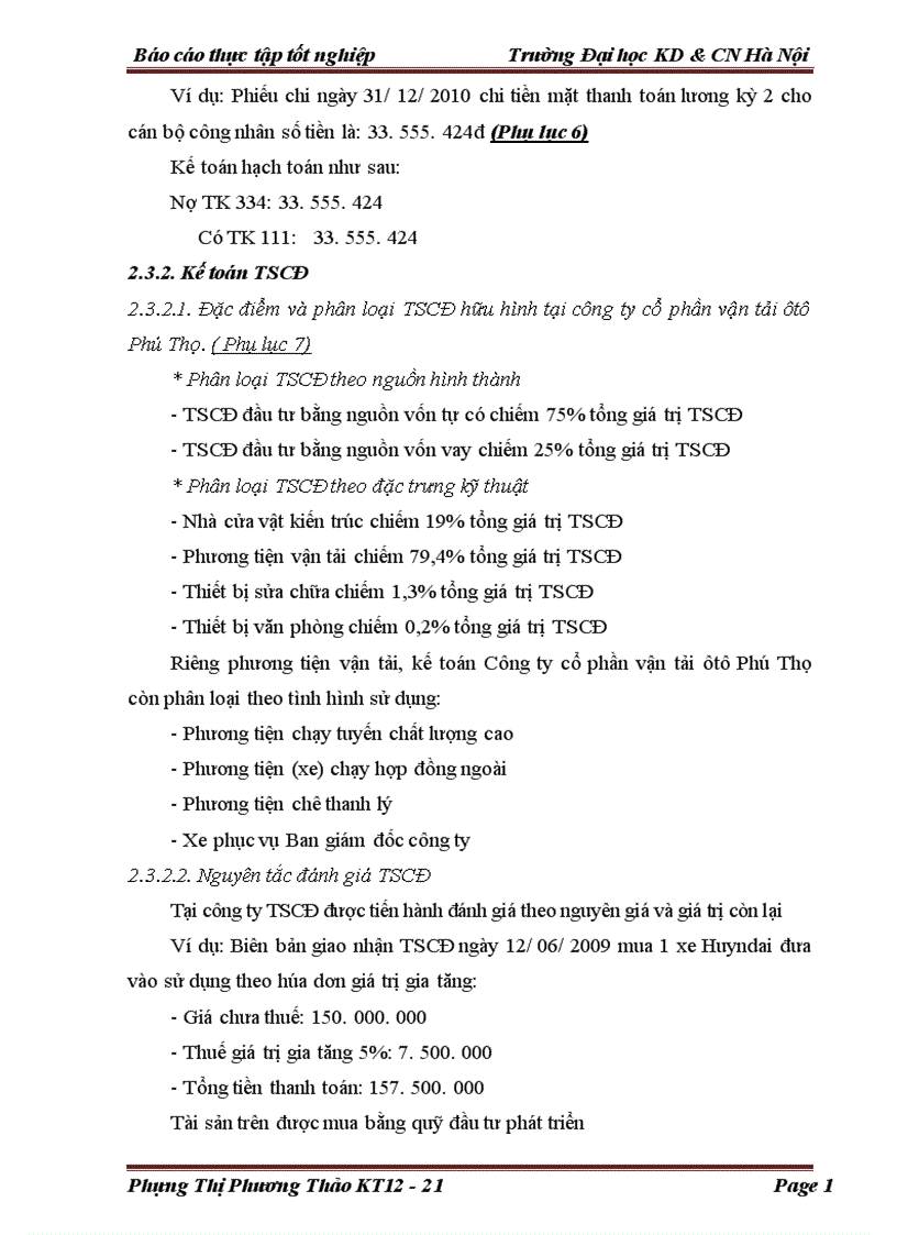 image for page Nghiên cứu tình hình hoạt động kế toán tại Công Ty Cổ Phần Vận Tải Ô tô Phú Thọ