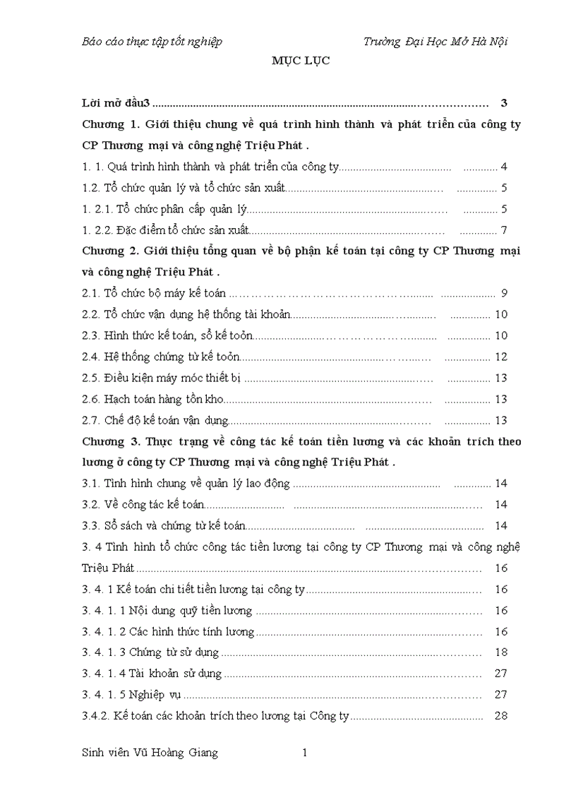 image for page Kế toan tiền lương và các khoản trích theo lương tại Công ty Cổ phần Thương mại và công nghệ Triệu Phát