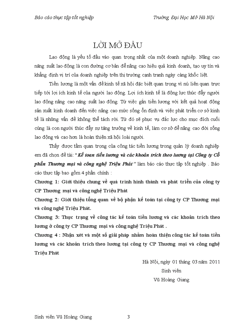 image for page Kế toan tiền lương và các khoản trích theo lương tại Công ty Cổ phần Thương mại và công nghệ Triệu Phát