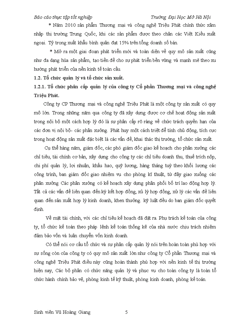 image for page Kế toan tiền lương và các khoản trích theo lương tại Công ty Cổ phần Thương mại và công nghệ Triệu Phát