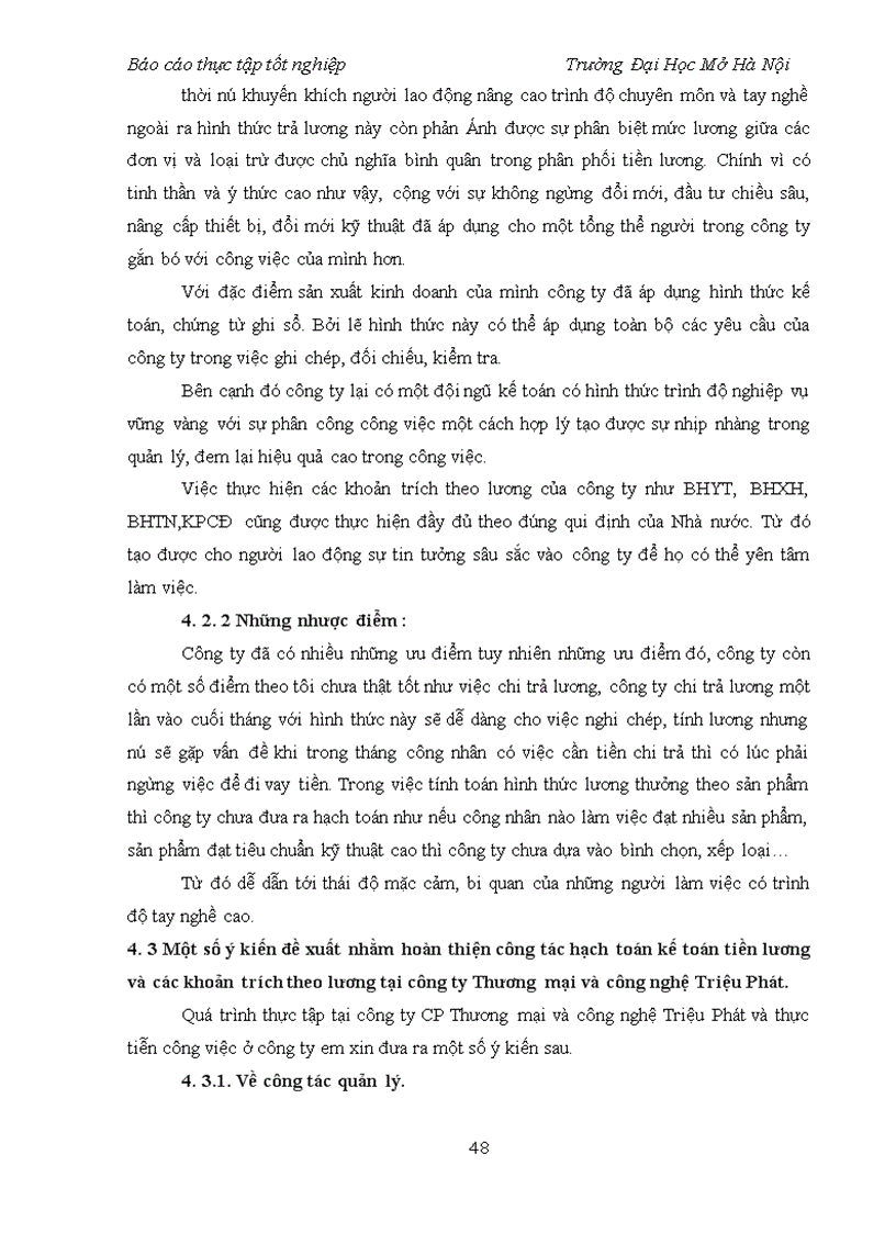 image for page Kế toan tiền lương và các khoản trích theo lương tại Công ty Cổ phần Thương mại và công nghệ Triệu Phát