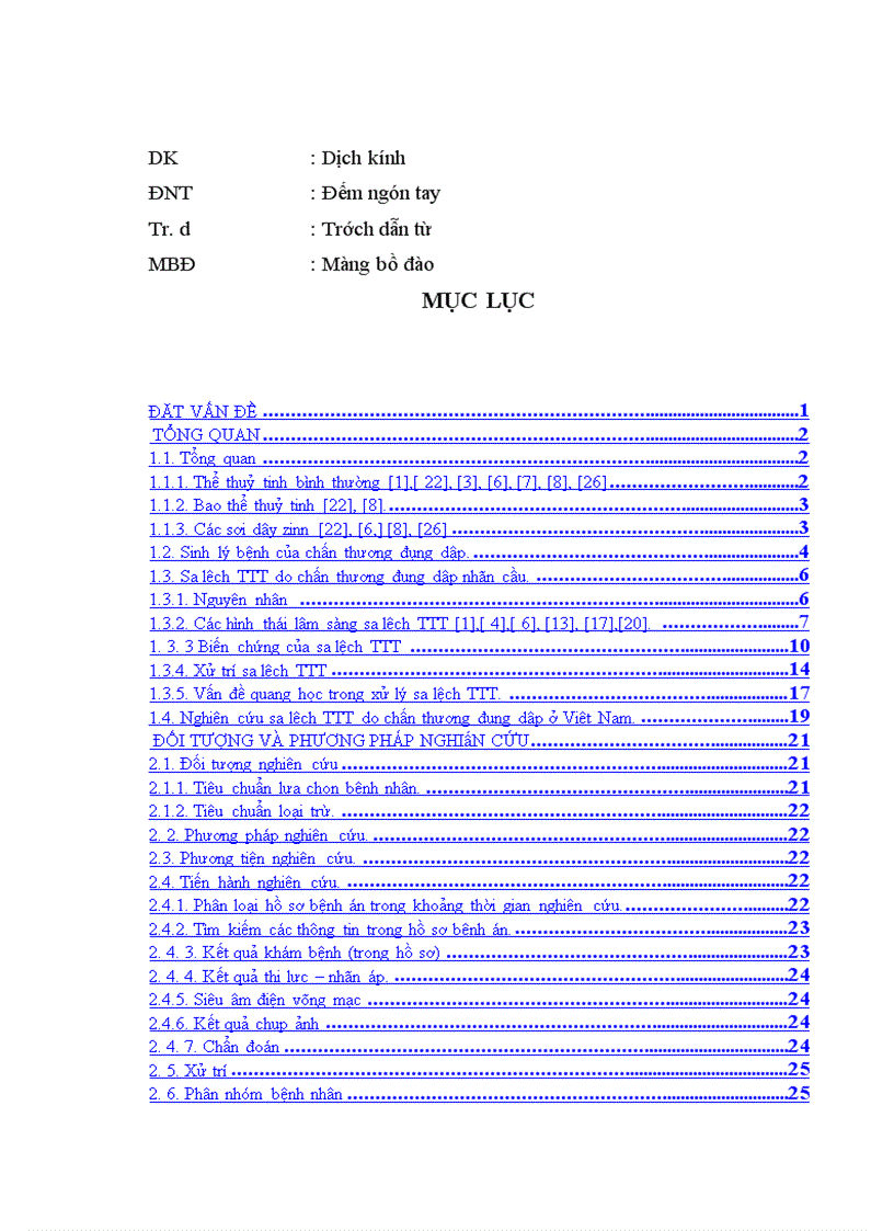 image for page Nghiên cứu đặc điểm lâm sàng và kết quả điều trị sa, lệch TTT tiền phòng do chấn thương đụng dập nhãn cầu, tại bệnh viện mắt trung ương từ 2006 - 2010