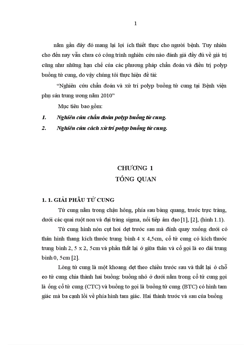 image for page Nghiên cứu chẩn đoán và xử trí polyp buồng tử cung tại Bệnh viện phụ sản trung ương năm 2010