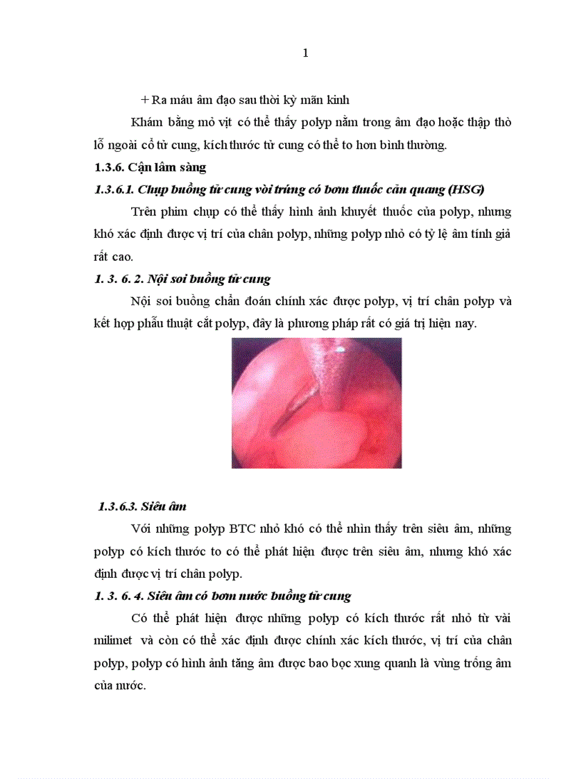 image for page Nghiên cứu chẩn đoán và xử trí polyp buồng tử cung tại Bệnh viện phụ sản trung ương năm 2010