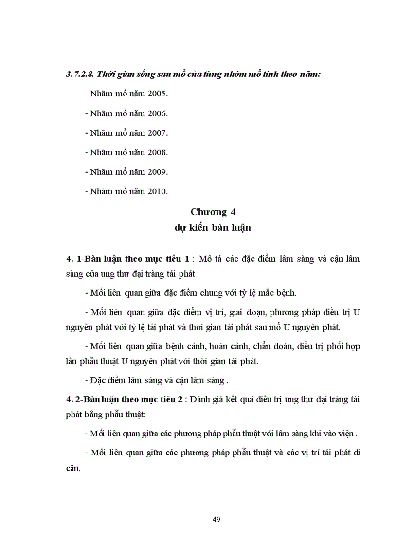 image for page Nghiên cứu kết quả điều trị phẫu thuật ung thư đại tràng tái phát sau mổ tại bệnh viện Việt Đức