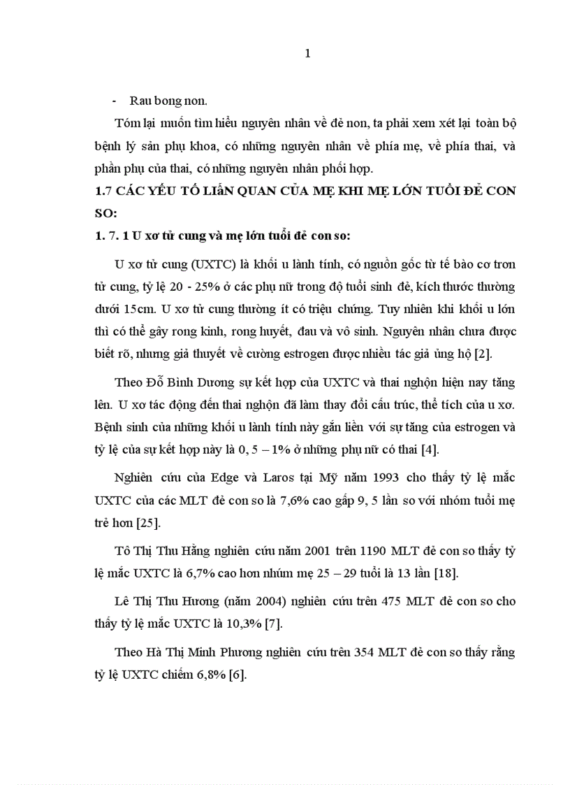 image for page Nghiên cứu một số yếu tố liên quan của mẹ lớn tuổi đẻ con so non tháng tại bệnh viện Phụ sản trung ương trong 4 năm (2007 – 2010)