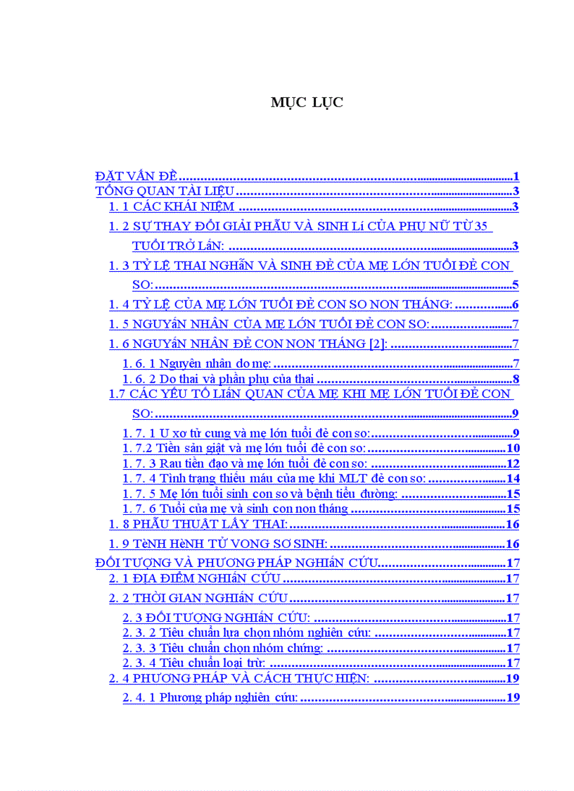 image for page Nghiên cứu một số yếu tố liên quan của mẹ lớn tuổi đẻ con so non tháng tại bệnh viện Phụ sản trung ương trong 4 năm (2007 – 2010)