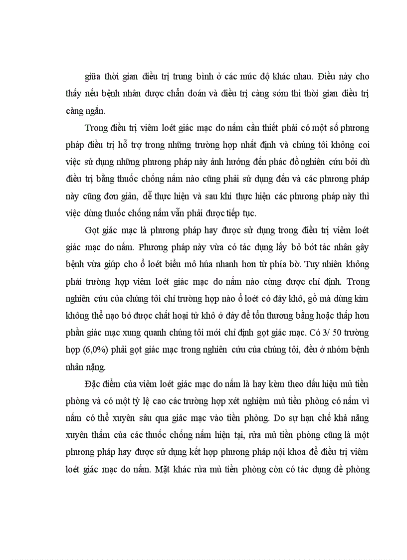 image for page Đánh giá hiệu quả điều trị Viêm loét Giác mạc do nấm bằng phối hợp Amphoterecin B tra tại chỗ và Itraconazole toàn thân