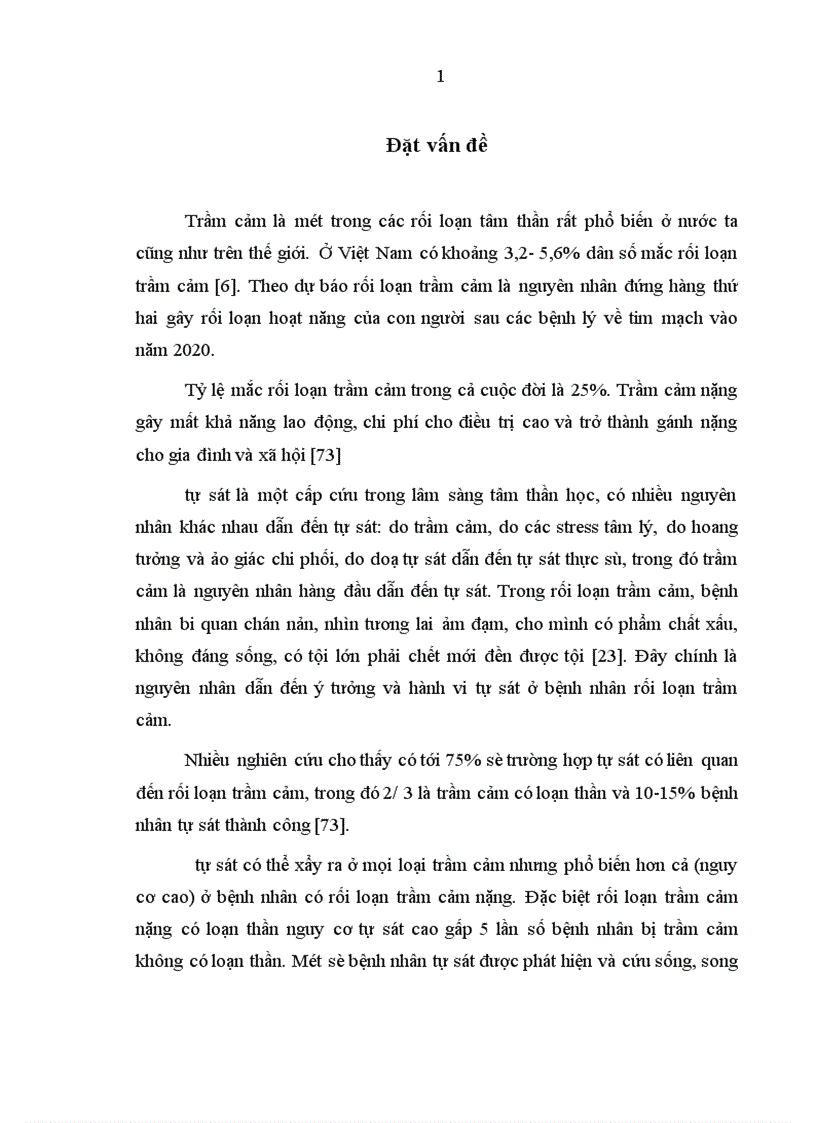 image for page Nghiên cứu ý tưởng và hành vi tự sát ở bệnh nhân rối loạn trầm cảm nặng