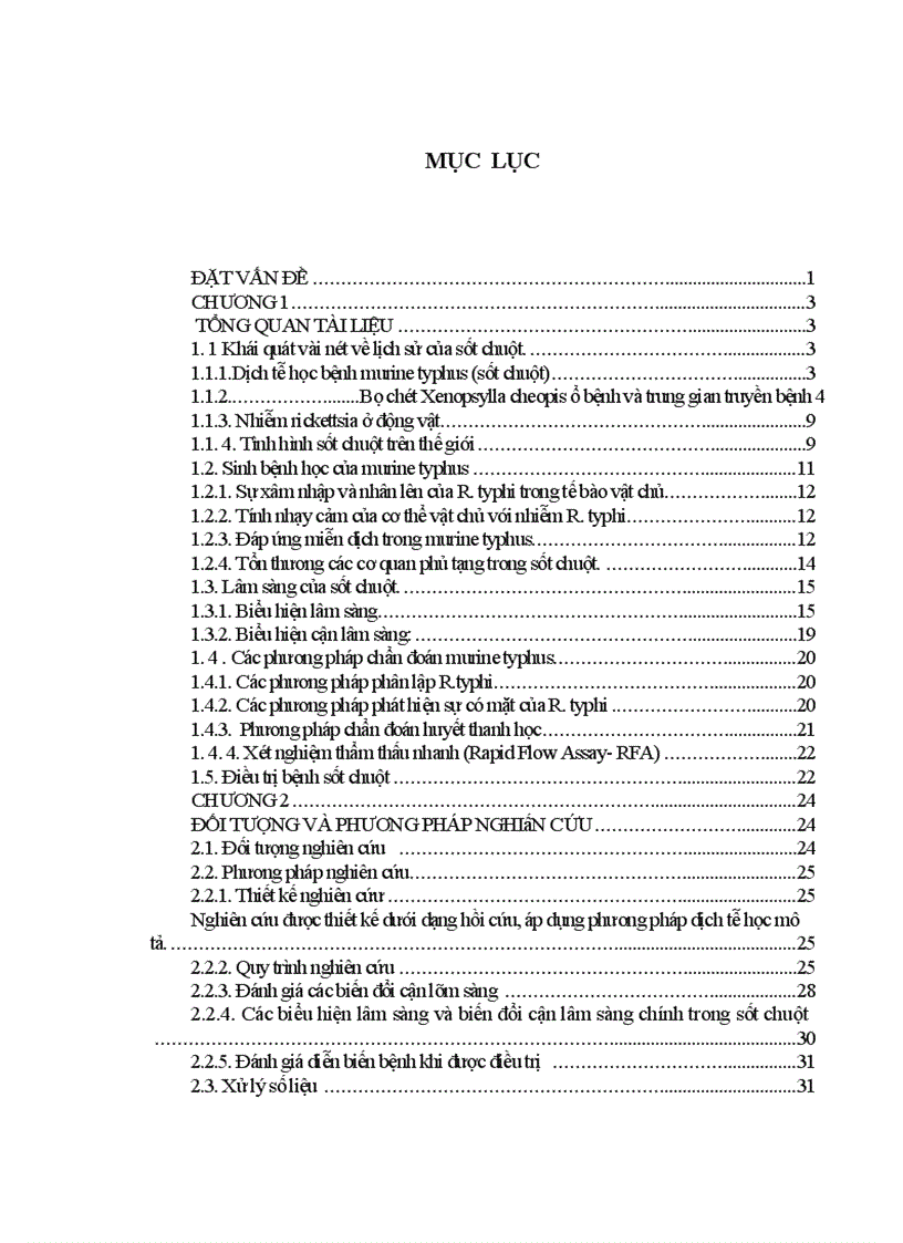 image for page Nghiên cứu một số yếu tố dịch tễ, đặc điểm lâm sàng, biến đổi cận lâm sàng và kết quả điều trị bệnh murine typhus ( sốt chuột) tại bệnh viện Bạch Mai từ tháng 3 năm 2001 đến hết tháng 2 năm 2002