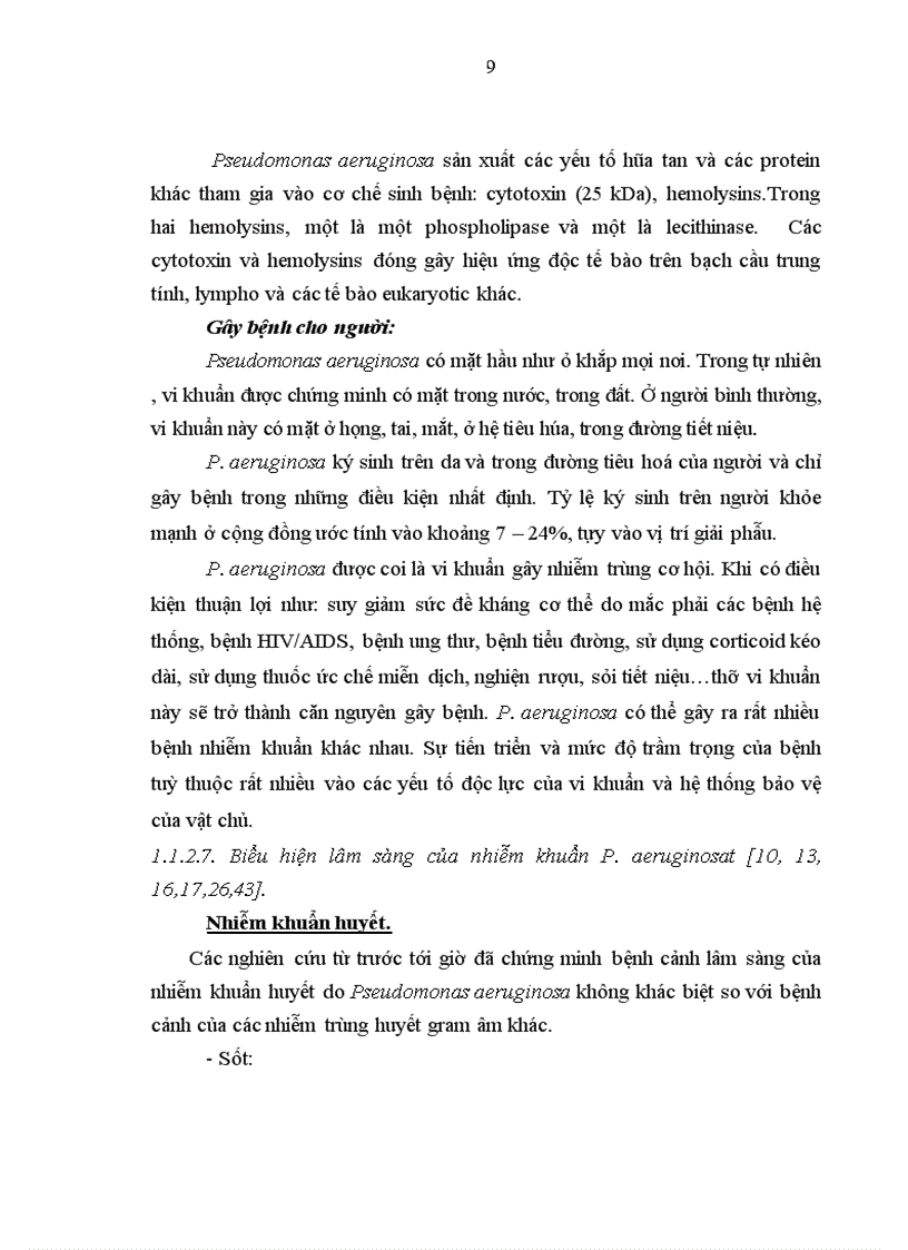 image for page Đặc điểm lâm sàng và kết quả điều trị nhiễm khuẩn huyết do Pseudomonas aeruginosa tại Bệnh Viện Bạch Mai và Bệnh viện Bệnh Nhiệt đới trung ương năm 2009- 2011