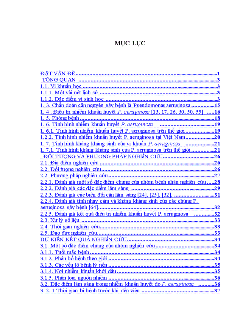 image for page Đặc điểm lâm sàng và kết quả điều trị nhiễm khuẩn huyết do Pseudomonas aeruginosa tại Bệnh Viện Bạch Mai và Bệnh viện Bệnh Nhiệt đới trung ương năm 2009- 2011