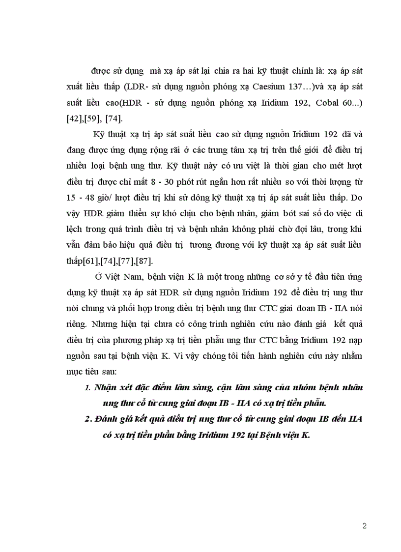 image for page Điều trị ung thư cổ tử cung giai đoạn IB đến IIA có xạ trị tiền phầu bằng Iridium 192 tại Bệnh viện K.