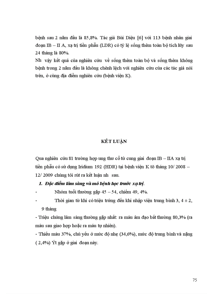 image for page Điều trị ung thư cổ tử cung giai đoạn IB đến IIA có xạ trị tiền phầu bằng Iridium 192 tại Bệnh viện K.