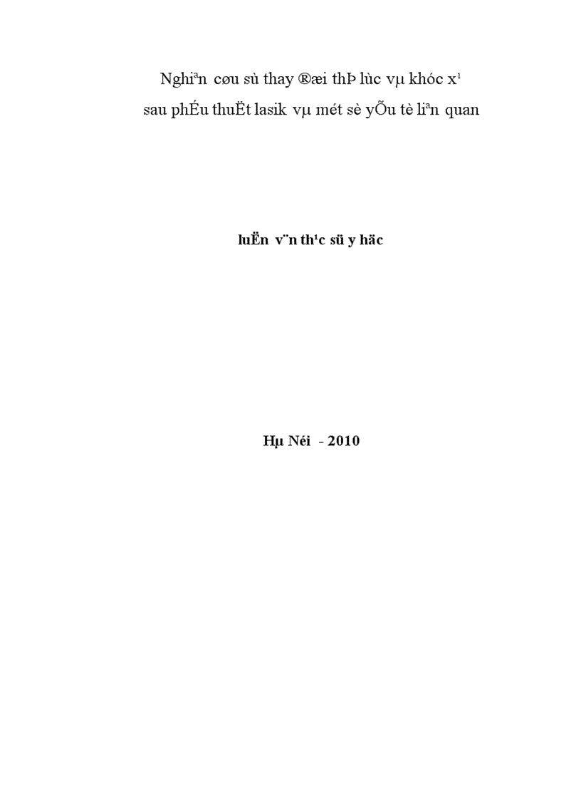 image for page Nghiên cứu sự thay đổi thị lực và khúc xạ sau phẫu thuật Lasik và một số yếu tố liên quan