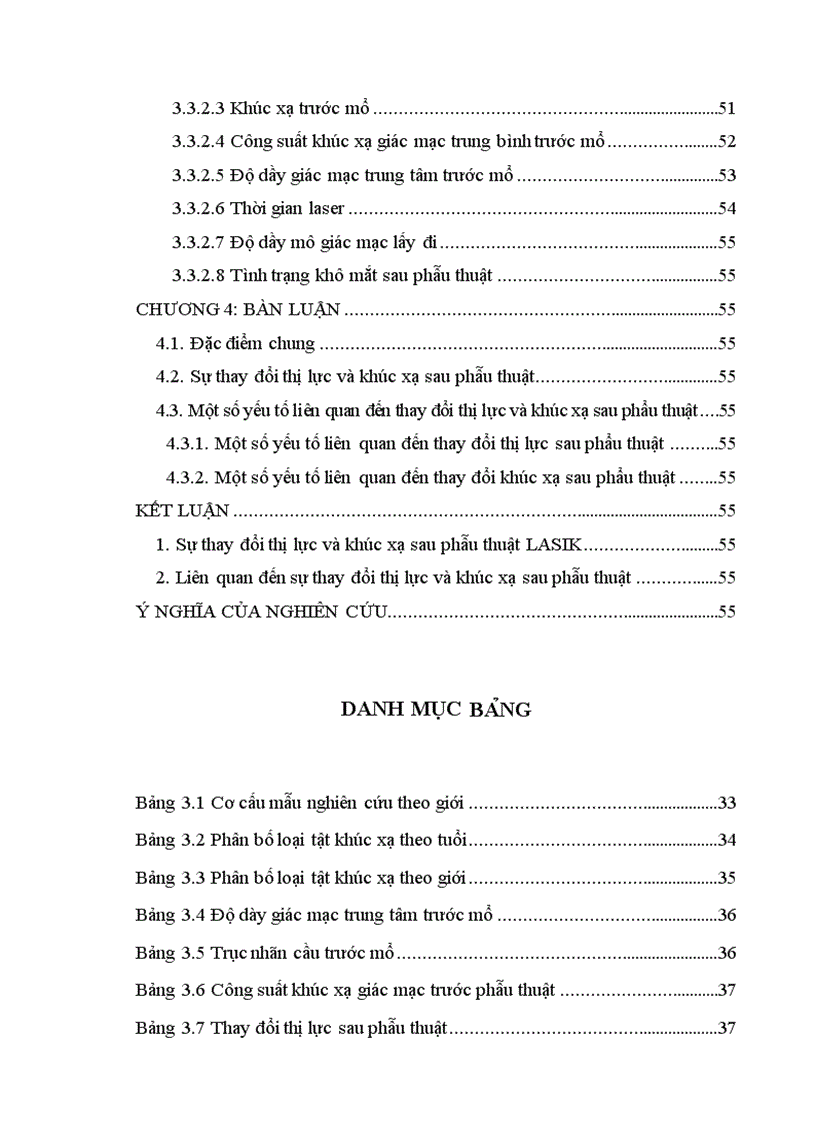 image for page Nghiên cứu sự thay đổi thị lực và khúc xạ sau phẫu thuật Lasik và một số yếu tố liên quan
