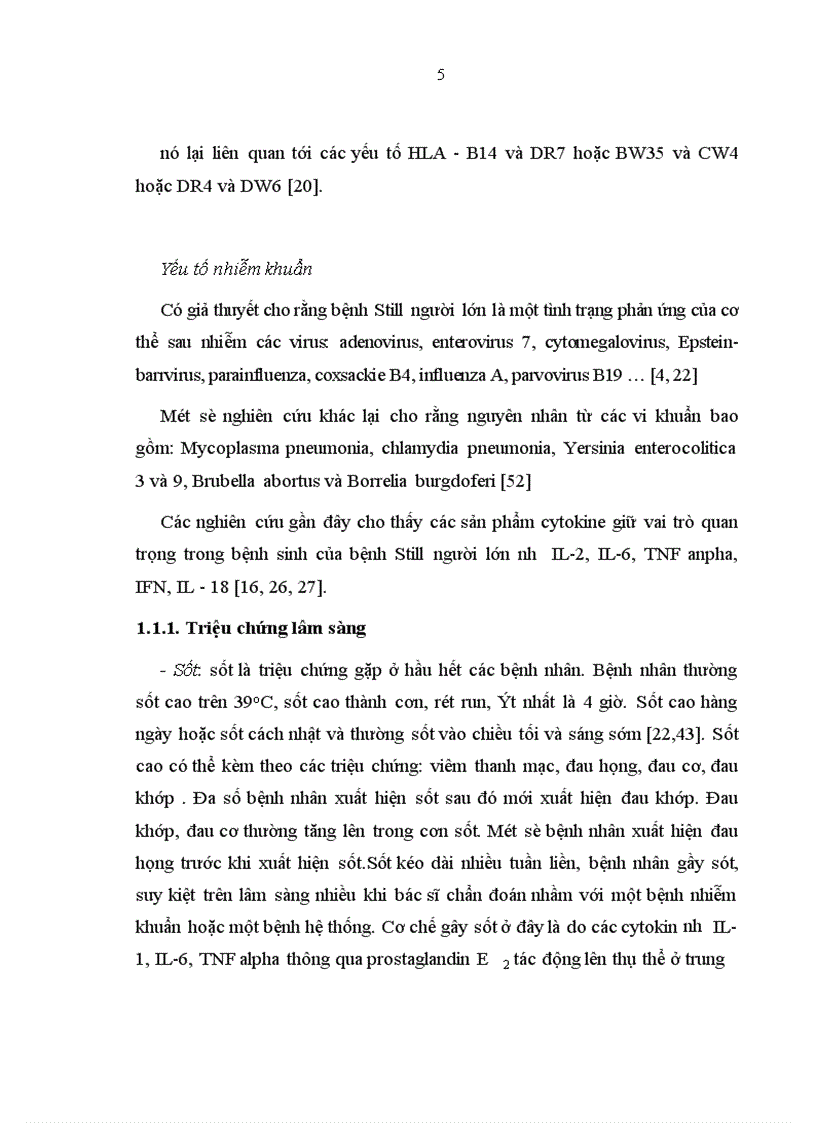 image for page Nghiên cứu áp dụng các tiêu chuẩn chẩn đoán bệnh Still người lớn