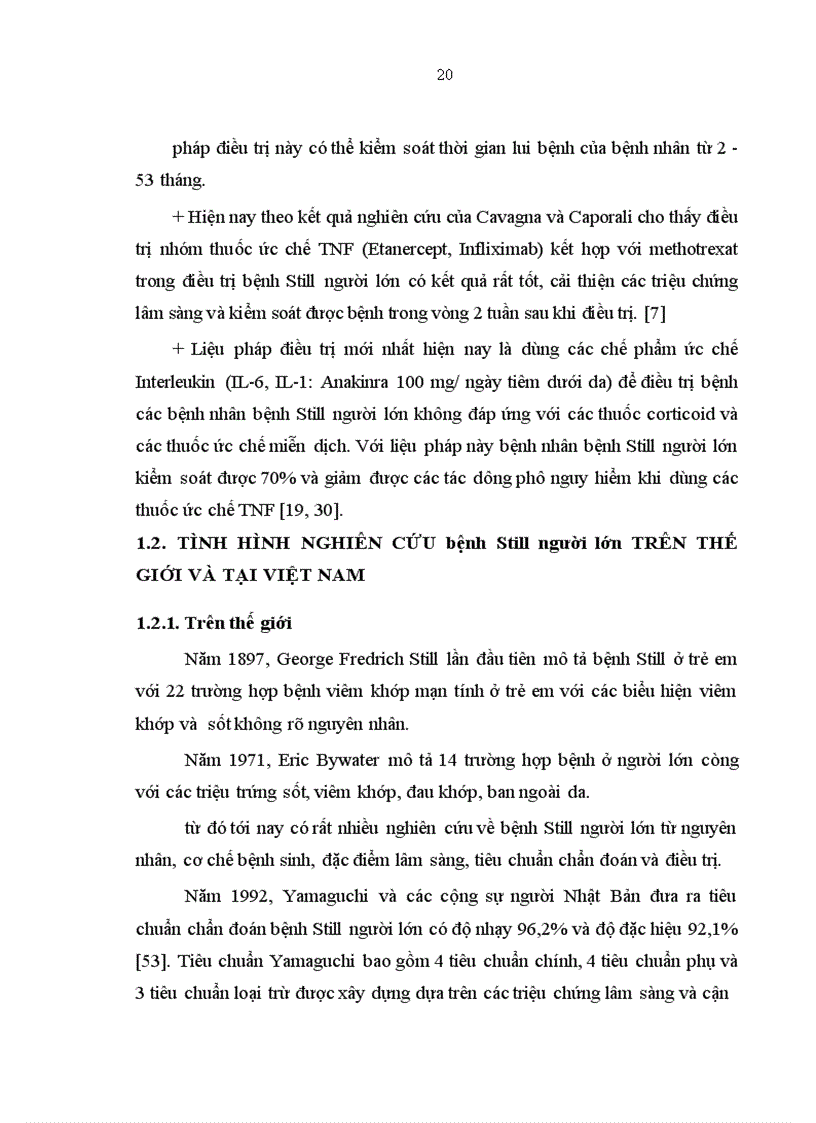 image for page Nghiên cứu áp dụng các tiêu chuẩn chẩn đoán bệnh Still người lớn