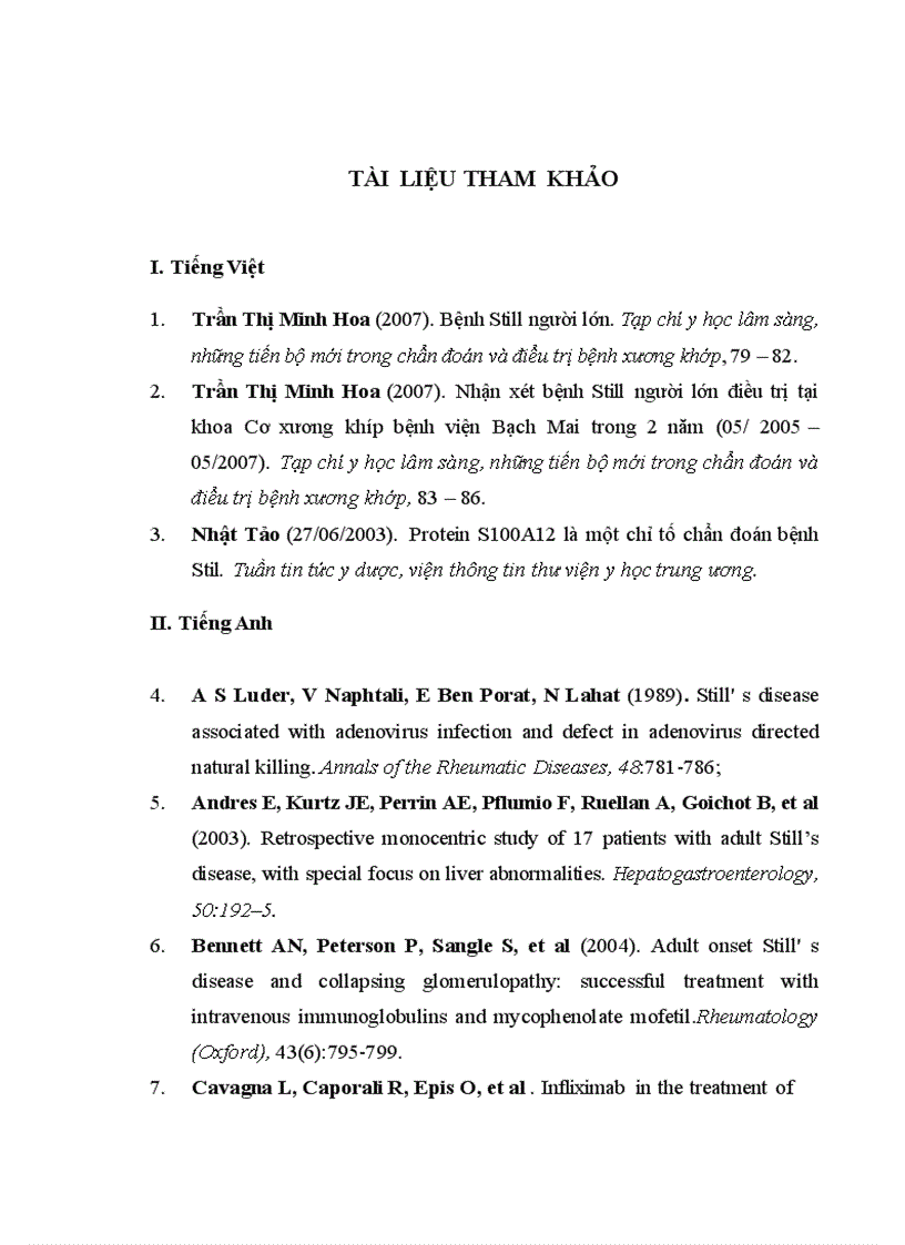 image for page Nghiên cứu áp dụng các tiêu chuẩn chẩn đoán bệnh Still người lớn