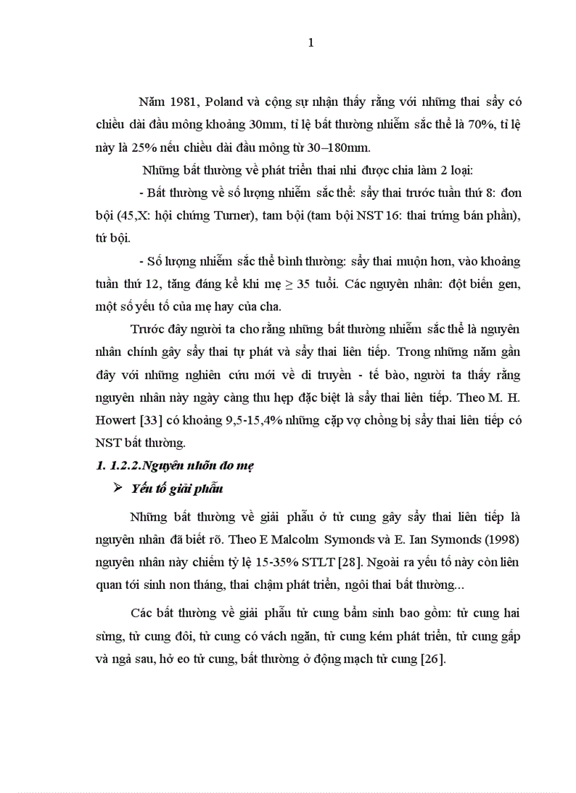 image for page Đánh giá kết quả điều trị doạ sẩy thai trong 3 tháng đầu thai nghén tại Bệnh viện PSTƯ từ tháng 01 đến tháng 06 năm 2009.