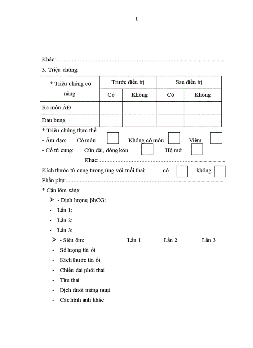 image for page Đánh giá kết quả điều trị doạ sẩy thai trong 3 tháng đầu thai nghén tại Bệnh viện PSTƯ từ tháng 01 đến tháng 06 năm 2009.