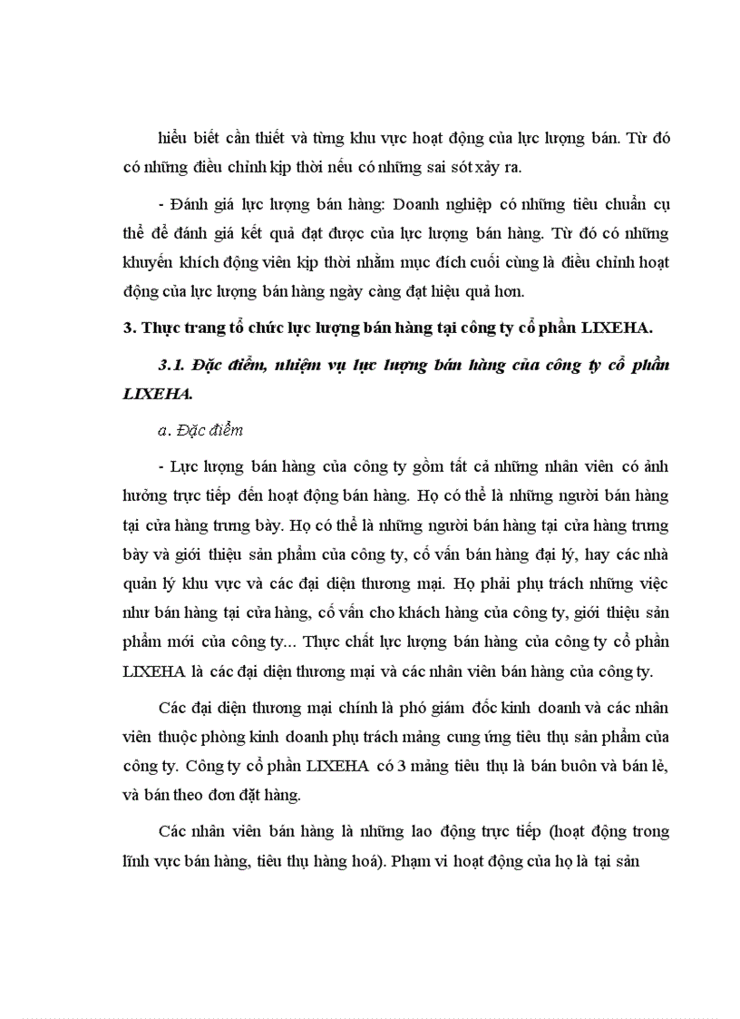 image for page Phát triển tổ chức lực lượng bán hàng tại Công ty cổ phần LIXEHA