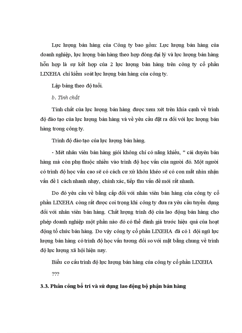 image for page Phát triển tổ chức lực lượng bán hàng tại Công ty cổ phần LIXEHA