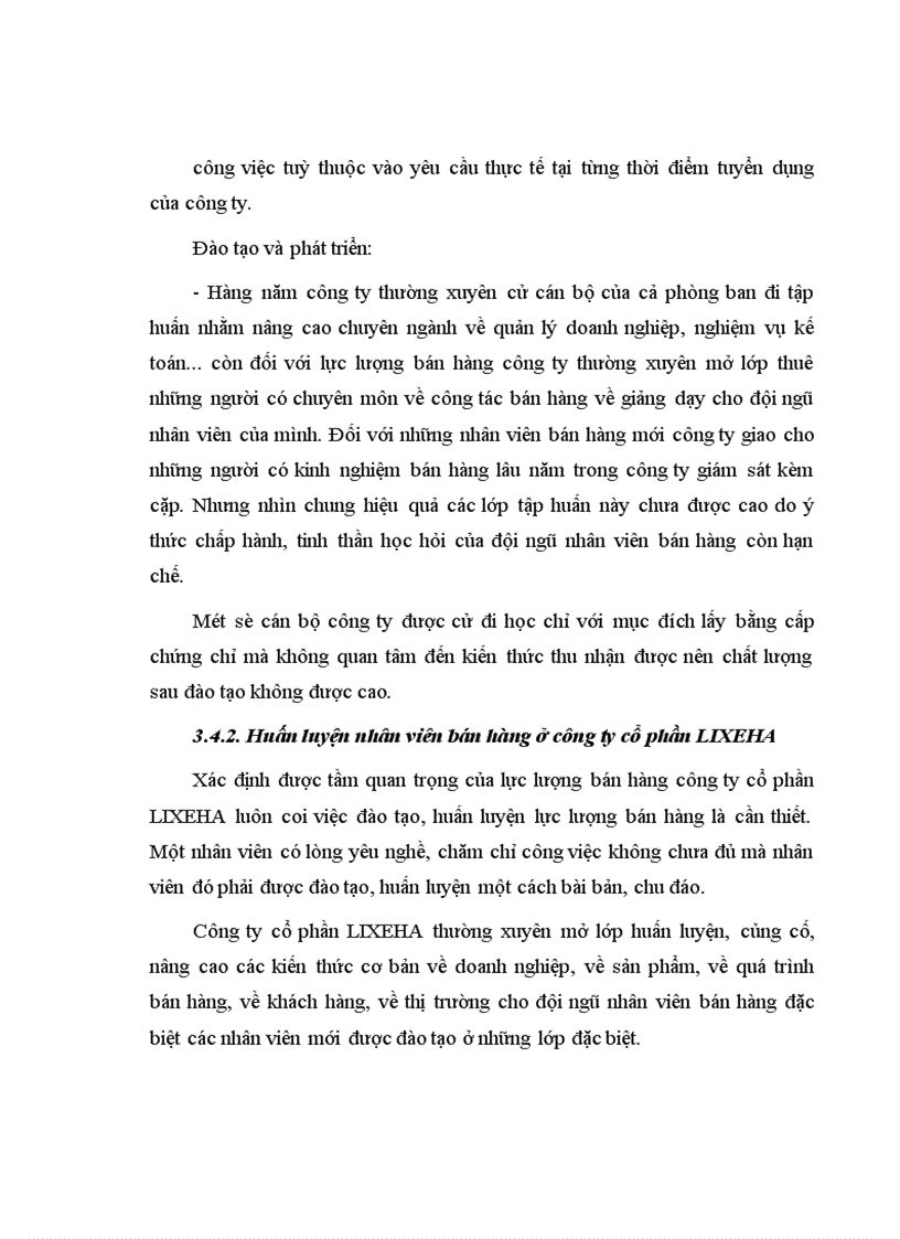 image for page Phát triển tổ chức lực lượng bán hàng tại Công ty cổ phần LIXEHA