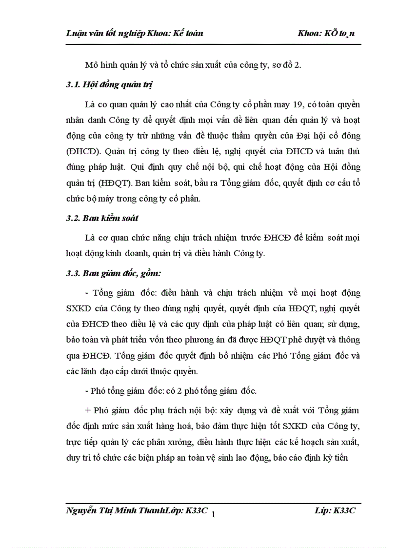 image for page Tổ chức công tác kế toán chi phí sản xuất và tính giá thành sản phẩm tại công ty cổ phần may 19 Hà Nội - 2009