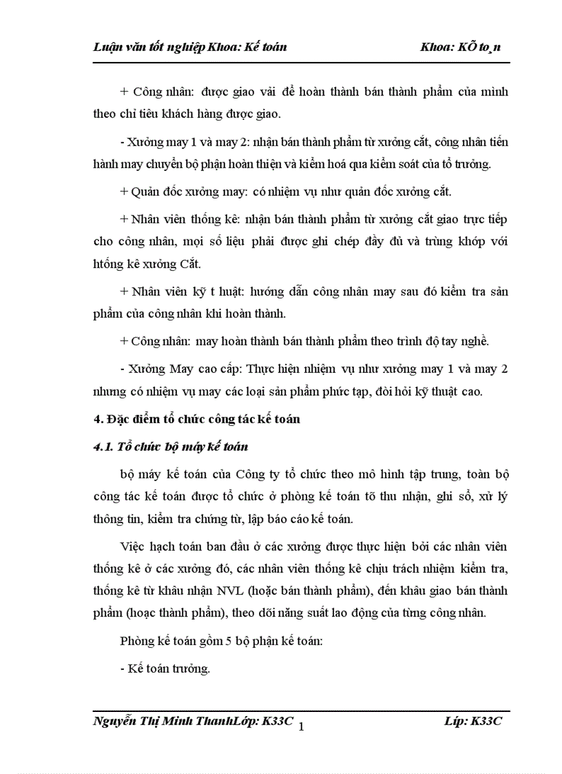 image for page Tổ chức công tác kế toán chi phí sản xuất và tính giá thành sản phẩm tại công ty cổ phần may 19 Hà Nội - 2009