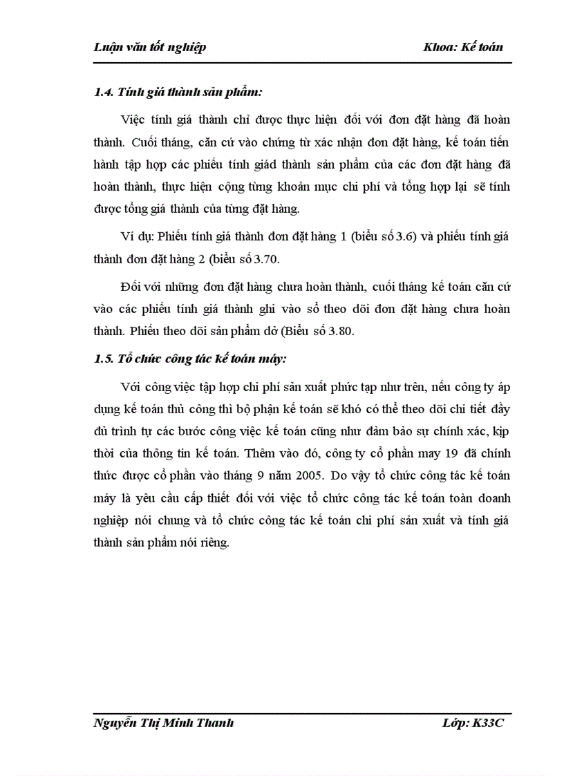 image for page Tổ chức công tác kế toán chi phí sản xuất và tính giá thành sản phẩm tại công ty cổ phần may 19 Hà Nội - 2009