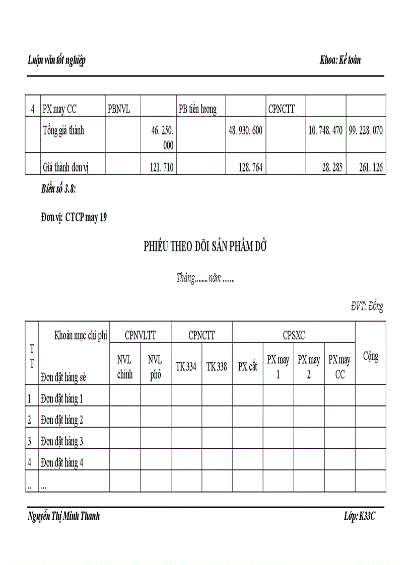 image for page Tổ chức công tác kế toán chi phí sản xuất và tính giá thành sản phẩm tại công ty cổ phần may 19 Hà Nội - 2009
