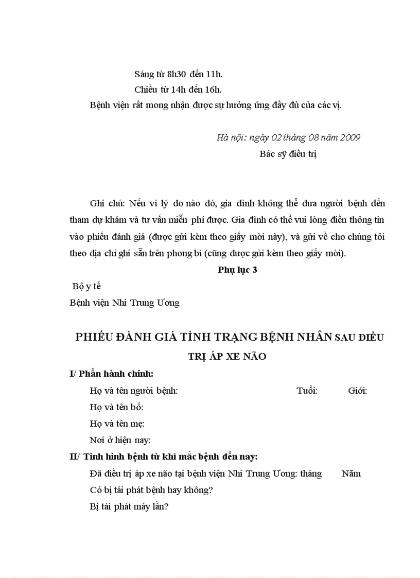 image for page Nhận xét về kết quả điều trị áp xe não tại Bệnh viện Nhi Trung Ương từ năm 2004 - 2009.
