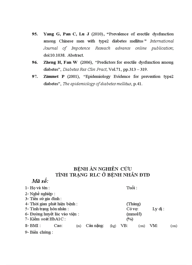 image for page Nghiên cứu tình trạng rối loạn cương dương ở bệnh nhân đái tháo đường type 2 ngoại trú tại bệnh viện Bạch Mai