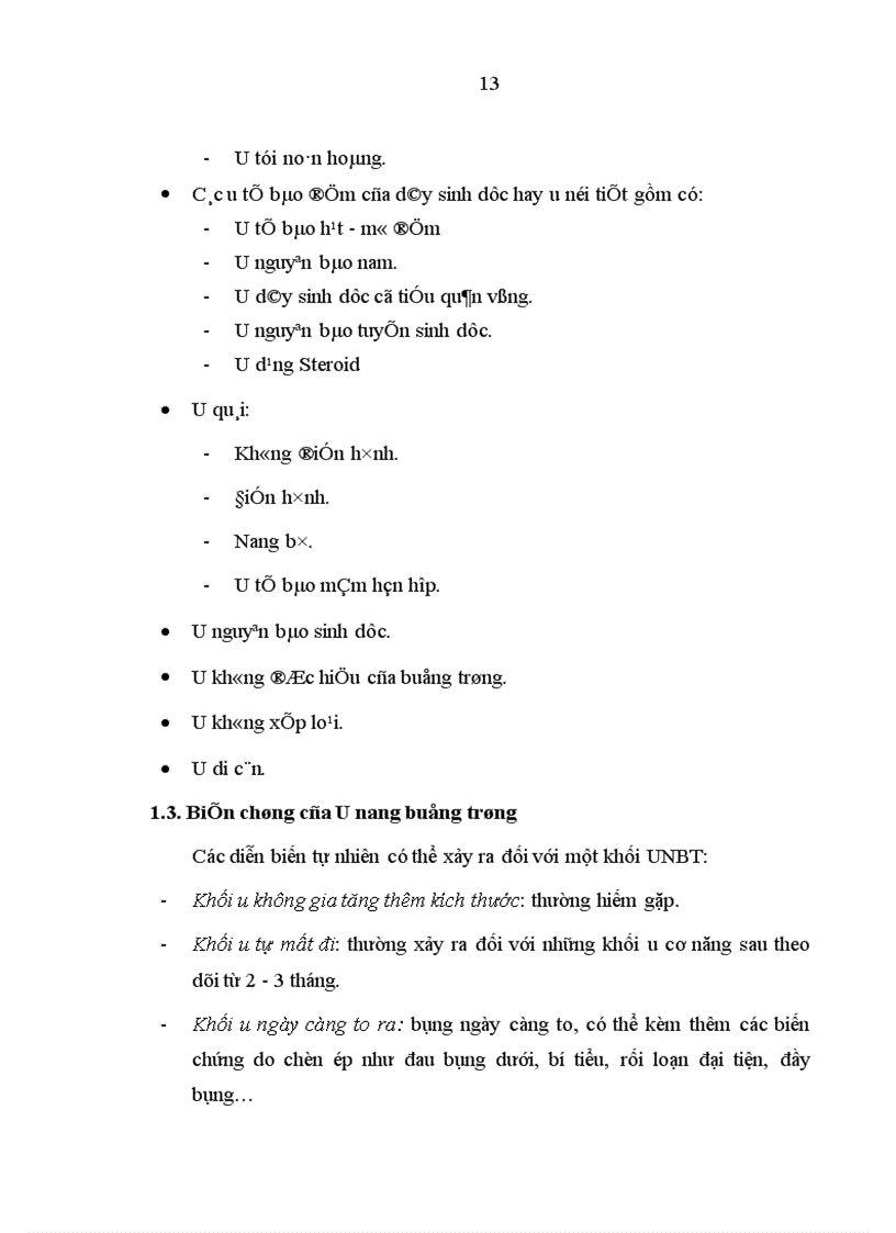 image for page Đánh giá tình hình điều trị khối u buồng trứng tại Bệnh viện Trung ương Huế năm 2001