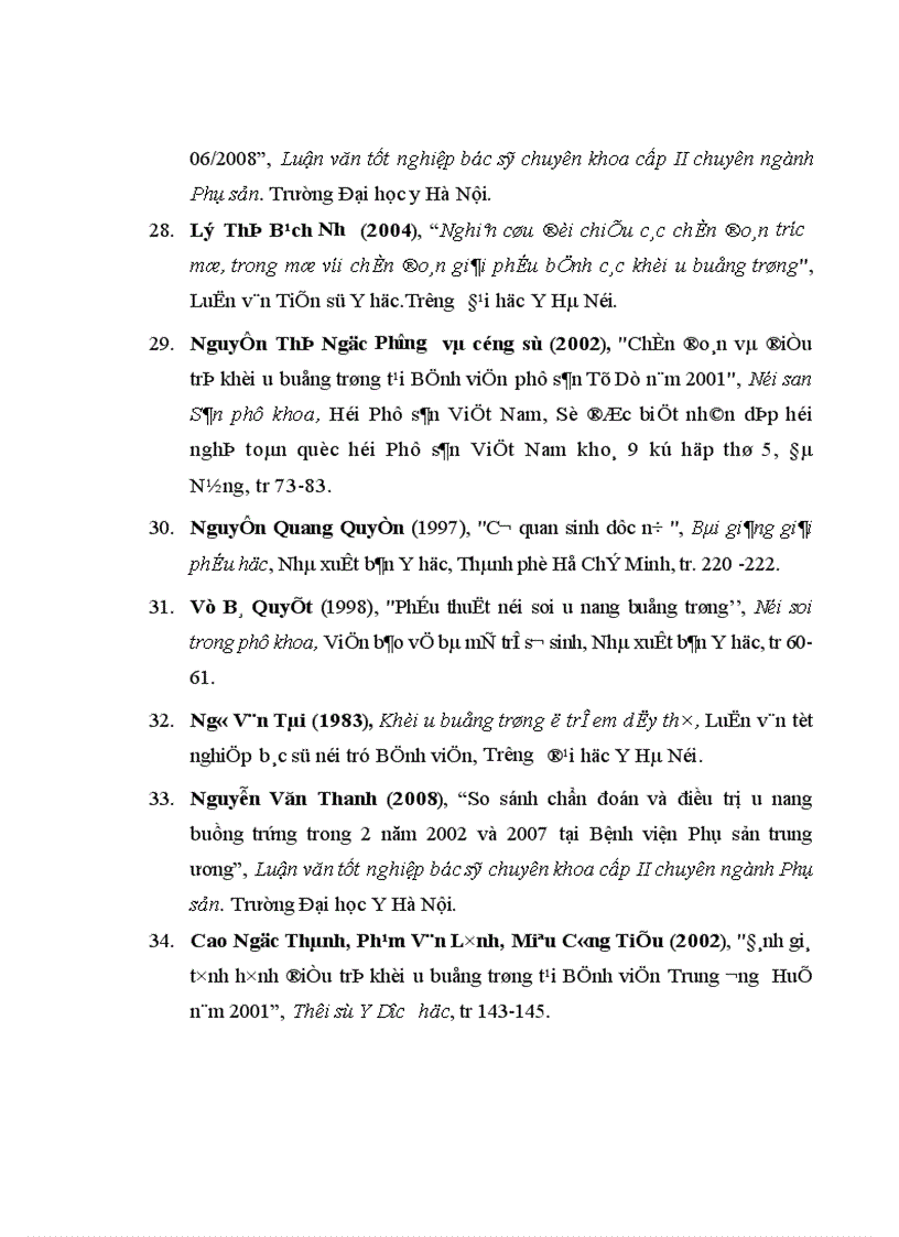 image for page Đánh giá tình hình điều trị khối u buồng trứng tại Bệnh viện Trung ương Huế năm 2001