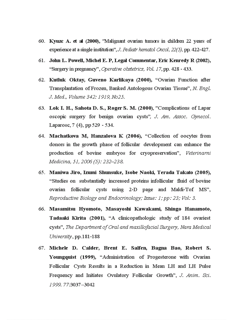 image for page Đánh giá tình hình điều trị khối u buồng trứng tại Bệnh viện Trung ương Huế năm 2001