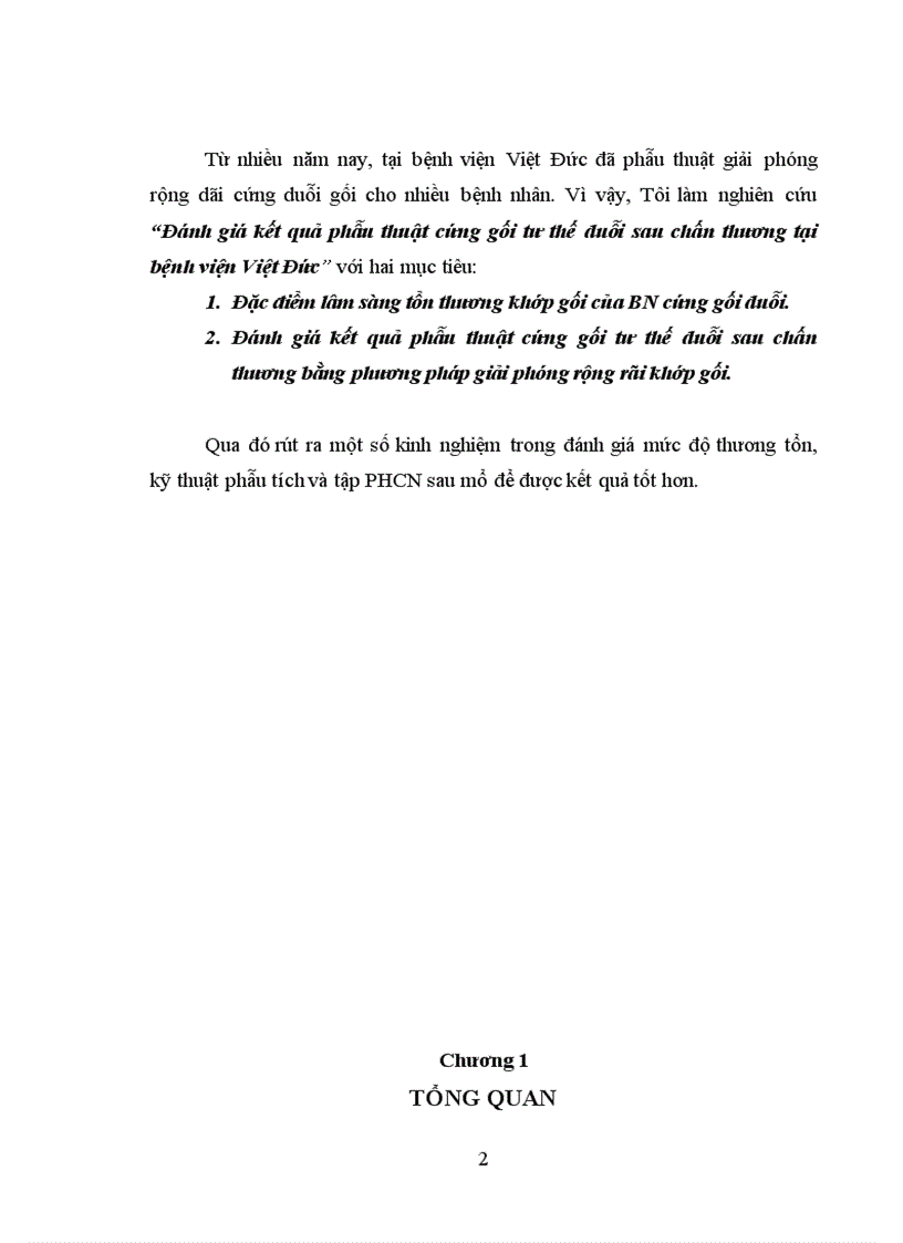 image for page Đánh giá kết quả phẫu thuật cứng gối tư thế duỗi sau chấn thương tại bệnh viện Việt Đức