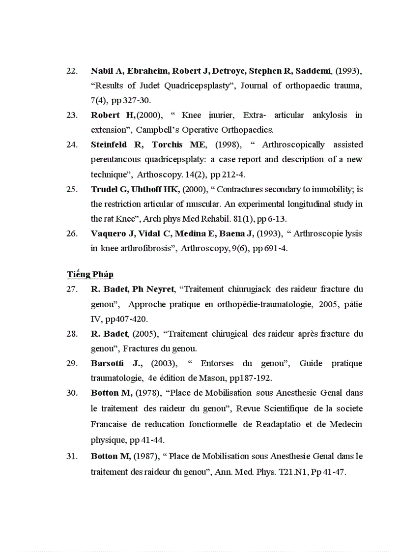 image for page Đánh giá kết quả phẫu thuật cứng gối tư thế duỗi sau chấn thương tại bệnh viện Việt Đức