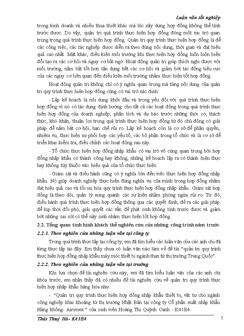 image for page Quản trị quy trình thực hiện hợp đồng nhập khẩu máy móc thiết bị ngành than từ thị trường Trung Quốc tại Công ty Xuất nhập khẩu và Hợp tác đầu tư thuộc Tổng công ty Công nghiệp mỏ Việt Bắc-Vinacomin