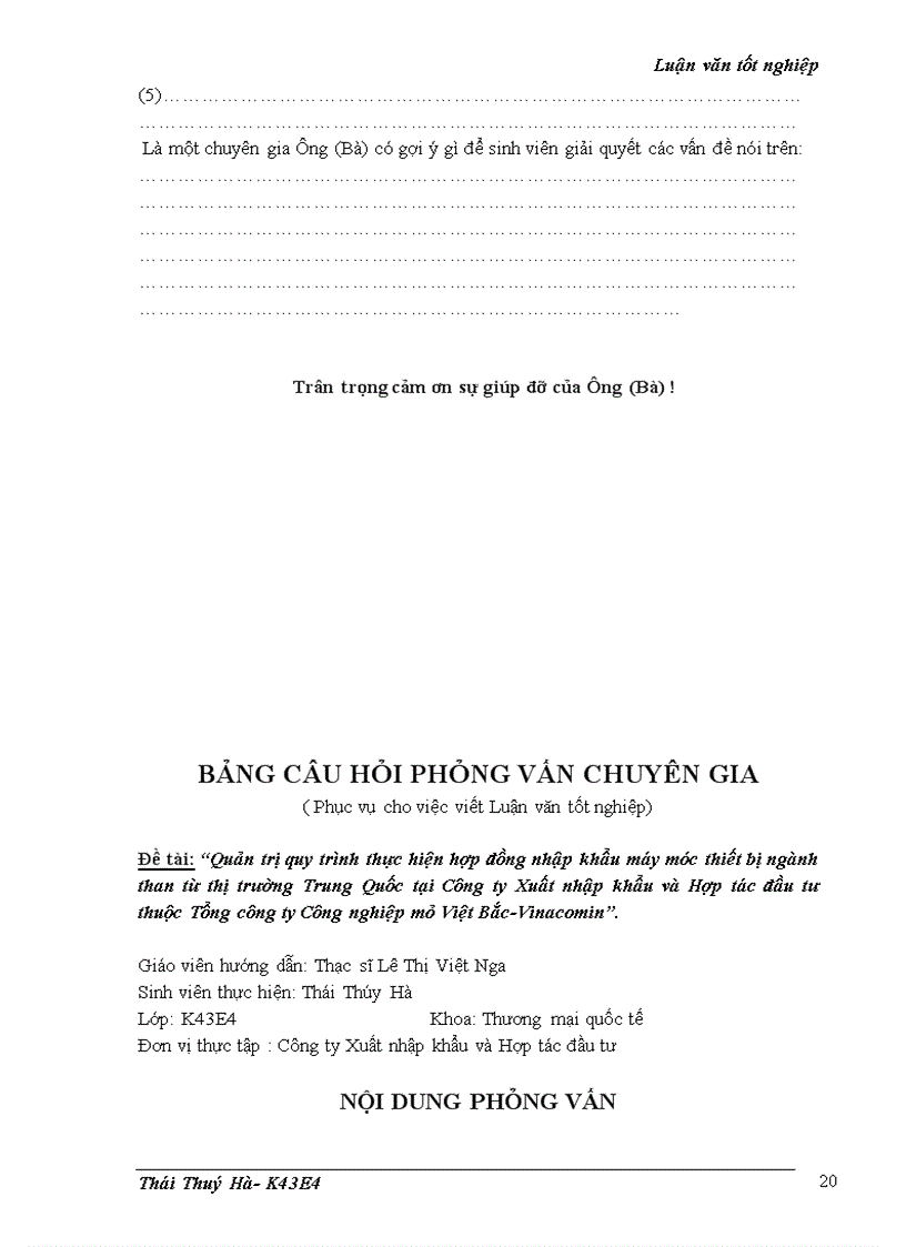 image for page Quản trị quy trình thực hiện hợp đồng nhập khẩu máy móc thiết bị ngành than từ thị trường Trung Quốc tại Công ty Xuất nhập khẩu và Hợp tác đầu tư thuộc Tổng công ty Công nghiệp mỏ Việt Bắc-Vinacomin