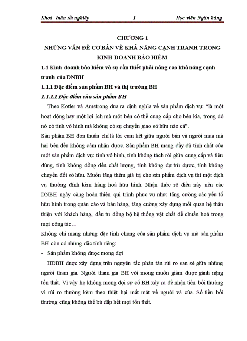 image for page Những vấn đề cơ bản về khả năng cạnh tranh trong kinh doanh bảo hiểm