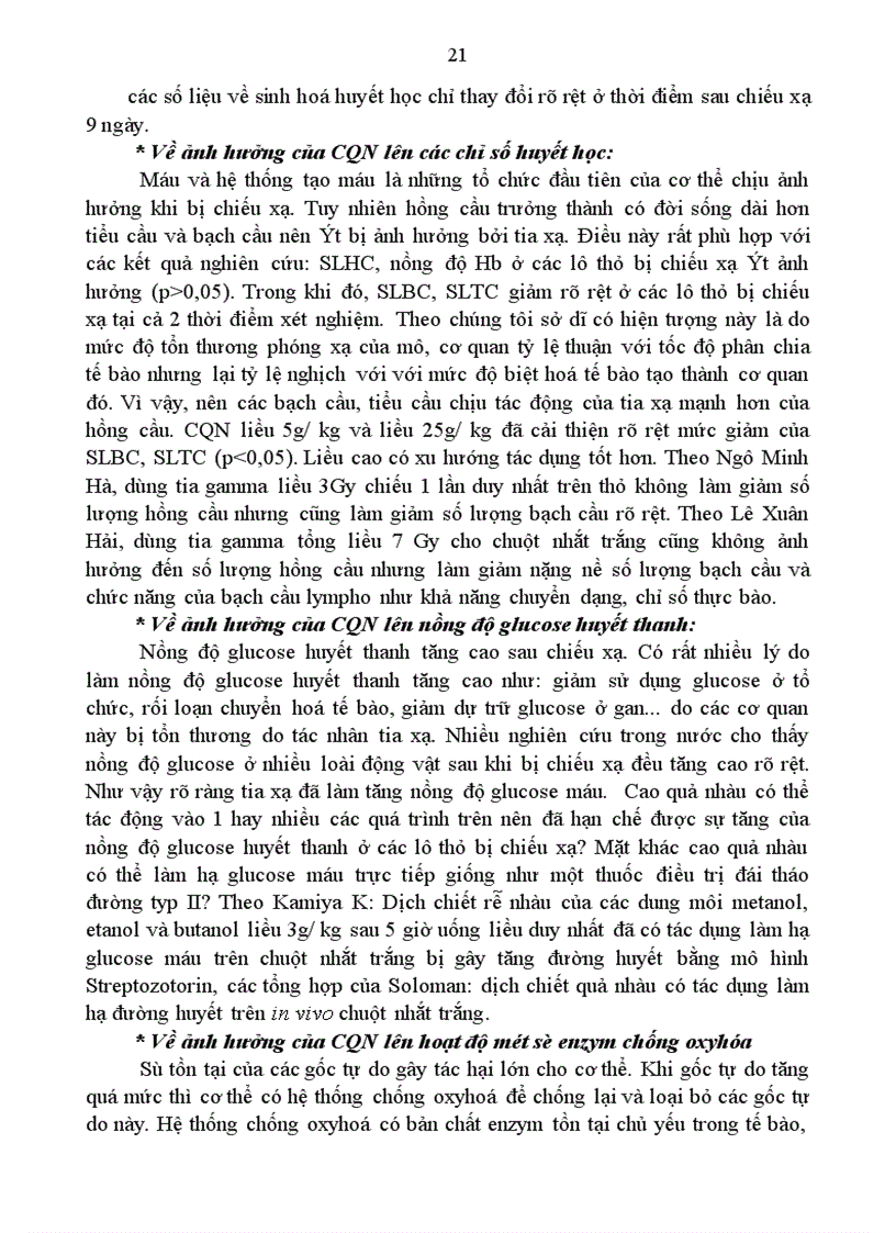 image for page Tác dụng chống oxyhoá của cao quả nhàu trên thỏ bị chiếu xạ và trên 2 mô hình gây tổn thương gan bằng carbon tetraclorid và paracetamol ở chuột nhắt trắng