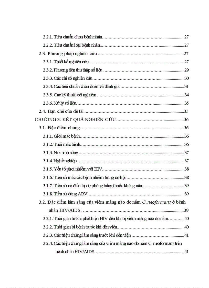 image for page Đánh giá kết quả điều trị viêm màng não do nấm Cryptococcus neoformans ở bệnh nhân HIV/AIDS.