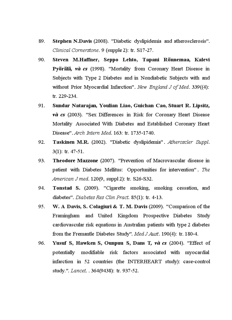 image for page Nghiên cứu vai trò của thang điểm Framingham trong đánh giá nguy cơ bệnh mạch vành ở bệnh nhân đái tháo đường týp 2