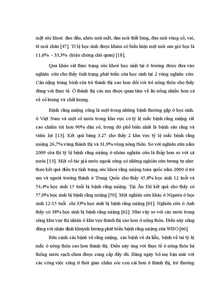 image for page Đánh giá điều kiện vệ sinh và một số bệnh tật ở học sinh tại các trường trung học cơ sở tỉnh Thái Bình năm 2010