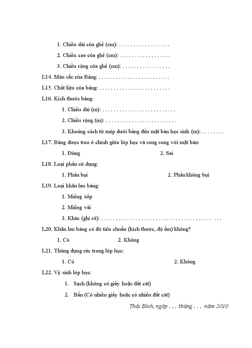 image for page Đánh giá điều kiện vệ sinh và một số bệnh tật ở học sinh tại các trường trung học cơ sở tỉnh Thái Bình năm 2010
