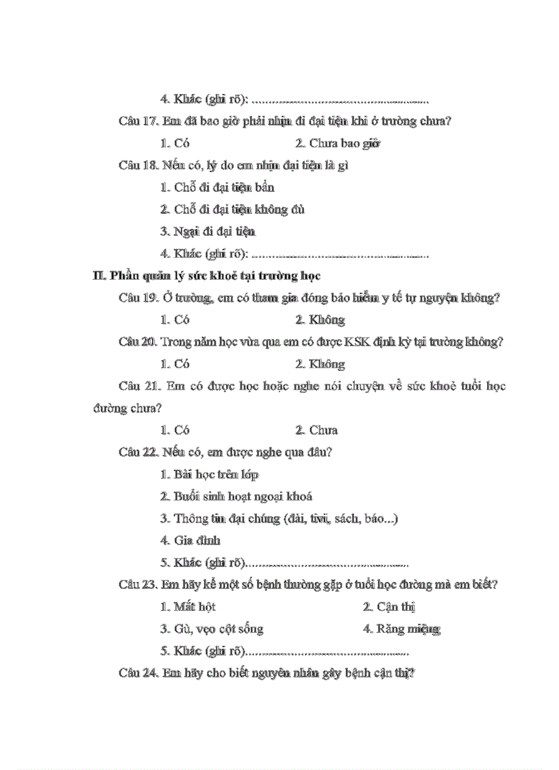 image for page Đánh giá điều kiện vệ sinh và một số bệnh tật ở học sinh tại các trường trung học cơ sở tỉnh Thái Bình năm 2010